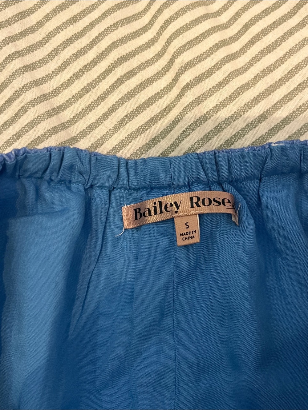 Bailey Rose Blue Printed Lace-Trim Women's Sleep Shorts - Picture 2 of 3